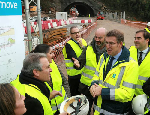 El presidente de la Xunta de Galicia visita las obras de la Autovía del Morrazo